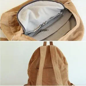 Morimiss | Bags | Corduroy Mini Backpack Apricot | Poshmark